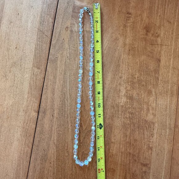 Vintage Rainbow Faceted Crystal Bead Hand-Strung Long Necklace - Picture 12 of 12
